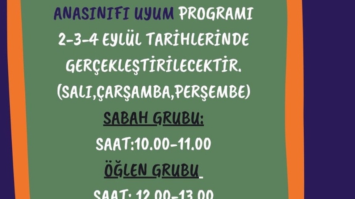 Anasınıfı Uyum Programı